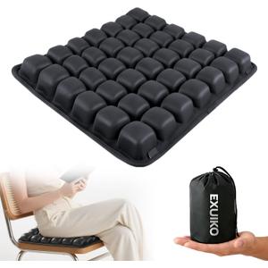 Inflatable Travel Seat Cushion, Built-in Air Pump Car Airplane Chair Cushion for Long Flight Driving Sitting, Office Chair Wheelchair, Pressure Sore Relief, for Sciatica,Coccyx & Buttock Bed Sore SC01