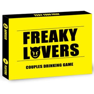 Couple Drinking Game for Date Night to Test Your Freak, Fun Couple Game for Romantic Anniversary & Valentines Birthdays Gift (Freaky Lovers)