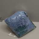 Yimobra Bathroom Rugs Non Slip Washable, Ultra Soft and Water Absorbent Bath Mats, Plush Fluffy Shower Mat Outside, Microfiber Thick Matts for Bathroom Floor/Sink, 24x17, Blue and White