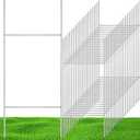 Therwen 30 Pcs H Stakes for Yard Signs 30'' x 10'' Metal Heavy Duty H Frame Wire Stakes Weatherproof Metal Holder for 250 Anniversary USA 4mm 5mm Corrugated Signs Board Guidepost Yard Decor