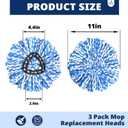 2 x 2-Tank Spin Mop Replacement Head, 3 Pack Mop Head Replacement, Microfiber, Machine Washable, Easy to Replace and Deep Cleaning
