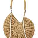 Handwoven Seashell Purse for Women Crochet Summer Beach Bag Boho Crossbody Shoulder Bags Clutch Hobo Handbag 2026