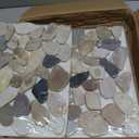 Pebble Tiles for Shower Floor, Sliced Mix River Rock, 12x12 Inch