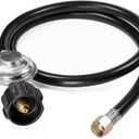 DOZYANT 3.5 Feet Propane Regulator and Hose Universal Grill Regulator Replacement Parts, QCC1 Hose and Regulator for Most LP Gas Grill, Heater and Fire Pit Table