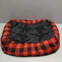 LIFFY Small Dog Bed Cat Bed - Washable Plush Calming Donut for Puppies and Cats, Soft Pet Bed with Non-Slip Bottom, Round Dog Bed Burrow, Machine Washable & Durable for Indoor Use (Red)