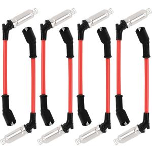 8PCS Spark Plug Wires Set Compatible with GMC Hummer Chevrolet Cadillac,Spark Plugs and Wires Replacement OEM#M8-48322,48322R