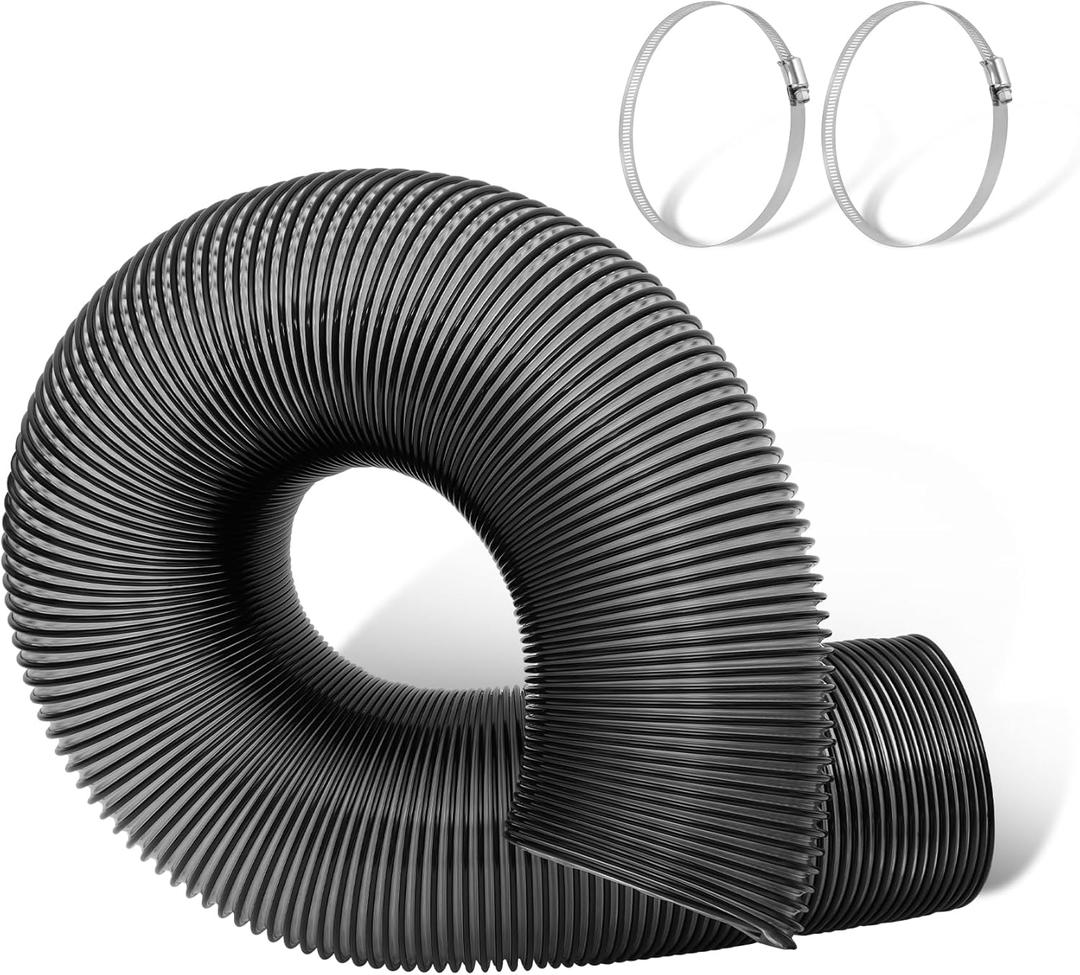 8 Inch Leaf Vacuum Hose, 8 Inch Leaf Vac Hose 8FT PU Flexible Grass Catcher Hose, Heavy Duty Crush Resistant Lawn Bagger Hose, Smooth Interior High Airflow, Universal Fit Models 8008 / LVH-88