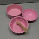 Layron Ramen Cooker Ramen Bowl Set with Chopsticks Microwave Noodle Bowl College Dorm Room Essentials for Girls for Boys Apartment Essentials (Pink)