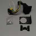 7 Way Trailer Plug 7 Pin to 4 Pin Trailer Adapter 7 Pin Trailer Connector, Vehicle-Side 4 Flat to Trailer-Side 7 Blade and 4 Pin Dual-Output Connector with Mounting Bracket for RV Truck