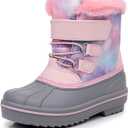 Ahannie Kids Boys Girls Winter Duck Boot, Youth Outdoor Two Tone Fashion Waterproof Rain Boot, 11