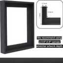 11x14 Wood Canvas Floater Frame,0.9" Deep Floating Frame,Black
