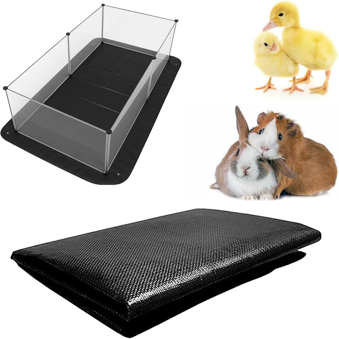 Reusable Playpen Liner for Small Animal Cage Waterproof 59"x39" Large Washable Cage Liner Tarp Base Bottom Small Animal Bedding for Rabbit, Guinea Pig, Chick, Duckling