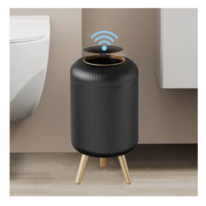 URALFA Motion Sensor Can with Lid, 3 Gallon / 11 L Automatic Bathroom  Can, Touchless Bin, Smart Plastic Garbage Can with Removable Legs for Bathroom, Bedroom, Kitchen, Office, Black