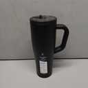 Ice Shaker 40 oz Tumbler with Handle and Straw | 40oz Black | Cold for 30+ Hours | 2-in-1 Tumbler Shaker Bottle | Odor-Free 40 ounce Bottle for Water, Protein Shakes, Smoothies, Cocktails