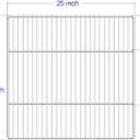 2-Pack Commercial Freezer and Refrigerator Replacement Shelves (25" x 23.2") - Adjustable Utility Steel Wire Metal Shelf, White