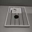 Foldable Stone Bath Mat, Quick Dry Stone Drying Mats for Bathroom, Super Absorbent Rollable Bath Mat, Non Slip, Large Diatomaceous Earth Dish Drying Mats for Kitchen Counter, 23.5 x 15.4in (Light Gray)