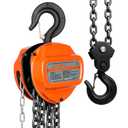 VEVOR Hand Chain Hoist, 2 Ton 4400 lbs Capacity 10 FT Come Along, G80 Galvanized Carbon Steel with Double-Pawl Brake, Auto Chain Leading & 360 Rotation Hook, for Garage Factory Dock