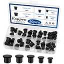 Eoppen 50Pcs Silicone Rubber Hole Plug for Round Holes, 5 Sizes High Temp T-Type Waterproof Rubber Plugs for 4-9.5mm/0.15-0.37Inch ID Hole for Bottles Flower Pot Metal Tube