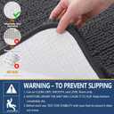 Arotive Bathroom Rugs 30x20, Extra Soft Absorbent Shaggy Chenille Bath Rugs, Machine Washable Rubber Backing Non-Slip Bath Mats for Bathroom Floor Tub and Shower, Home Decor Accessories, Dark Grey