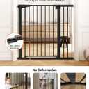 COMOMY 36" Extra Tall Baby Gate for Stairs Doorways, Fits Openings 29.5" to 40.6" Wide, Auto Close Sturdy Safety Dog Gate for House, Pressure Mounted Easy Walk Through Pet Gate with Door, Black