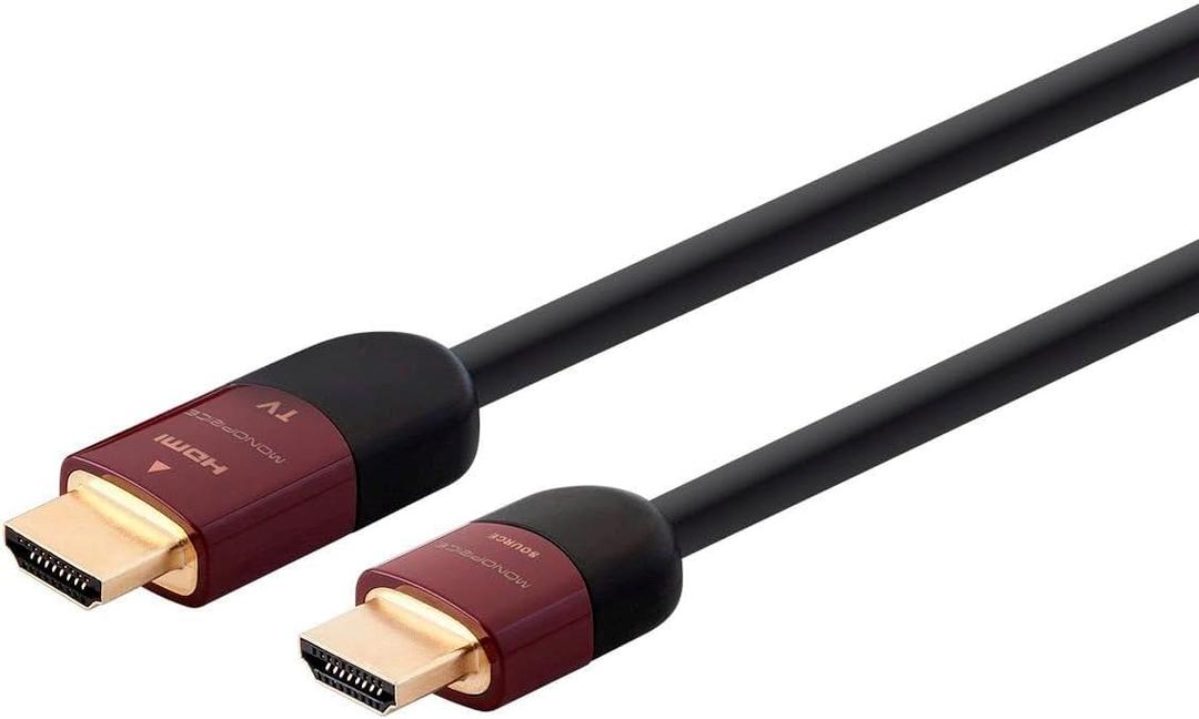 Monoprice 4K High Speed HDMI Cable - 4K@60Hz, 18Gbps, HDR, CL2 In-Wall Rated, Active, 30ft, Black