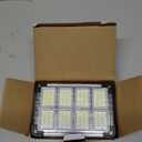 120W Solar Rechargeable Work Light, 144 LED 10000LM Led Work Light with 4 Modes, Portable Flood Light with Stand, IP66 Waterproof Outdoor Working Light for Emergency Mechanic Camping Repair (Black)