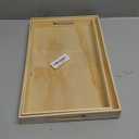 Wooden Serving Trays with Handle - 2 Pieces Unfinished Wood Nested Breakfast Food Serving Trays for Craft Kids Montessori Snacks Home Decor Kitchen Party Dinner