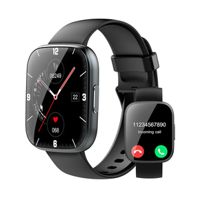 Smart Watch for Men Women(Answer/Make Calls), 1.95" HD Touch Screen Fitness Watch with Sleep Heart Rate Monitor, 110+ Sports Modes, IP68 Waterproof Activity Trackers Compatible with Android iOS, Black