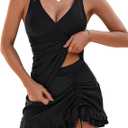 Blooming Jelly Womens Tankini Swimsuits Tummy Control Bathing Suit 2 Piece Swim Skirt Retro Plus Size Maternity Swimwear（Black, X-Large）
