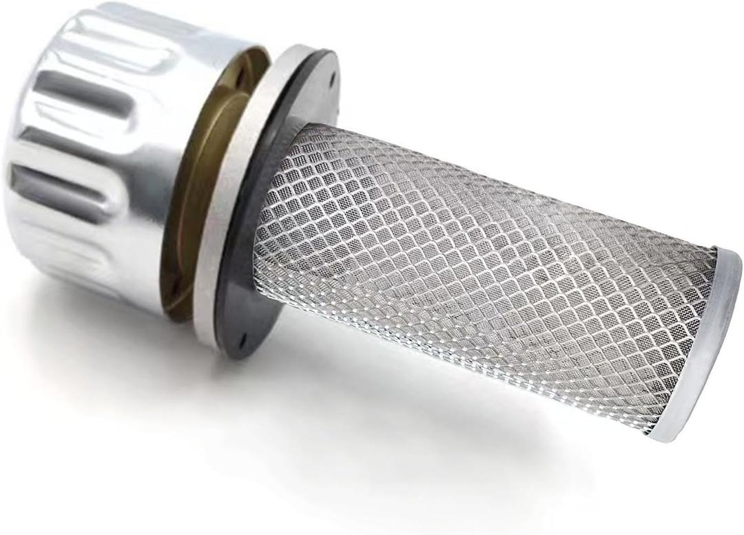 Hydraulic Breather Cap with 40 Micron Strainer - 3 Hole Flange Mount,35CFM,Stainless steel Filtration Vent for Oil Tanks | Compatible with Excavator,Tractor,Automotive,Hydraulic Reservoir(Replacement)