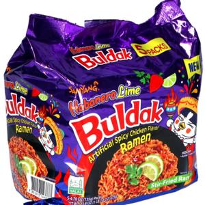 Samyang Habanero Lime Flavor Buldak Ramen Pack of 5 (EXP 10/27/26)