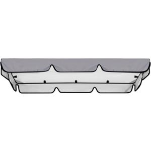 Swing Canopy Replacement Cover, Waterproof Sun Shade Porch Swing Canopy Replacement Top for 2-3 Seater Outdoor Garden Yard Patio Swing Cover (Gray, 65455.9 Inch)