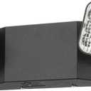 Lithonia Lighting Basics LED Emergency Light, Emergency Lighting with Dual Adjustable LED Lamp Heads, Wall Mount, Damp Location Rated, 90-Minute Backup, MVOLT, Black (EU2C B MVOLT M6) (Generation 3 (Black))