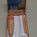 Easy-taken Travel Makeup Brush Set, COSHINE 5pcs Mini Complete Function Cosmetic Brushes Kit (5pcs with mirror)