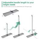 FEMOND Lawn Leveling Rake 45"x10", Heavy Duty Rakes for Lawns with Anti-Rust Coating & Adjustable Handle, Effort-Saving Lawn Leveler for Yard Garden Farm Golf Course Lawn Care