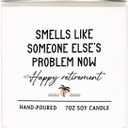 Craftique Retirement Gift for Woman Men- Handmade Lavender Scented Candle- Funny Retirement Gifts for Coworker Bosses Teacher Nurse Family Friend, 7oz