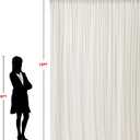 20x10ft Wrinkle Free Ivory Backdrop Curtain for Parties Soft Fabric Drapes Wedding Ivory Curtain Backdrop for Birthday Party Decorations Background for Photography 5x10ft,4 Panels