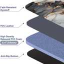 Mrcrypos Luxury Black and Gold Marble Kitchen Rugs PVC Leather Waterproof Non Slip Cushioned Standing Mats Anti Fatigue Kitchen Runner Rugs for Floor, Sink,Laundry,Office 23.5" W x 70" L