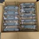 KOMUEE 10 Packs 30 oz Glass Meal Prep Containers,Glass Food Storage Containers with Lids,Airtight Lunch Bento Boxes,Microwave,Freezer and Dishwasher,Gray