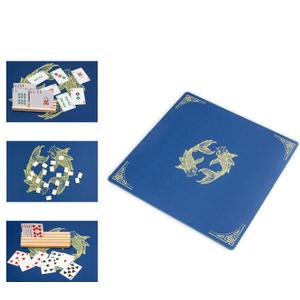 Black long Di fang Mahjong Mat 31.52 inches x 31.52 inches (80CMx80CM) - American Mahjong Anti Slip Noise Reduction Desktop Game Mat Poker Game mat.