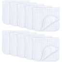 Comfy Cubs Muslin Burp Cloths 20" x 10", Pack of 10 - Large, 6-Layer, Ultra Absorbent 100% Cotton for Baby Drool and Messes - Soft, Safe & Gentle Baby Burp Cloths for Boys & Girls - White