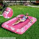 Inflatable Tanning Pool Lounger Float - Jasonwell 4 in 1 Sun Tan Tub Sunbathing Pool Lounge Raft Floatie Toys Water Filled Tanning Bed Mat Pad for Adult Blow Up Kiddie Pool Kids Ball Pit