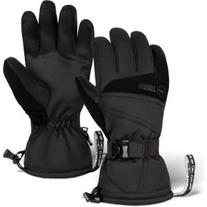 Tough Outdoors Snow Gloves - Men's & Women's Waterproof Winter & Snowboarding Gloves (Medium, Black) Tough Outdoors Snow Gloves - Men's & Women's Waterproof Winter & Snowboarding Gloves (Medium, Black)
