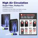 116130 Replacement Filter H for Winix 5500-2 AM80 Plasmawave Air Purifier, High Efficiency Filter and Activated Carbon Filter Combo Pack, 2 Set