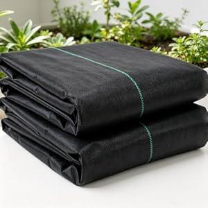 AMAGABELI 3ft x 100ft 5.8oz Weed Barrier Landscape Fabric Premium Garden Cloth Double Layer Heavy Duty Weed Control Blocker Mat Gardening Ground Cover Durable Geotextile Fabric Driveway Underlayment