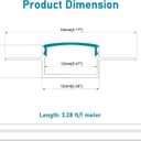 Plaster-in Double Edge Recessed LED Aluminum Channel 10 Pack, 3.3FT/1M Trimless LED Strip Diffuser Profile with Milky Cover for Drywall Ceiling and Wall, Fits up to 12mm LED Strips