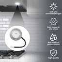 12V DC 1.5W Range Hood Lights with EL Socket, 2Pack Hole Closet Stove LED Light Recessed, Bright White Kitchen Range Hood Light Bulbs Replacement, 6500K (EL Socket-Male-Transparent)