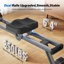 MERACH Rowing Machines for Home, Magnetic Rowing Machine with 16 Levels, Rower Machine of Quiet Resistance, Dual Slide Rail with Max 350lbs Weight Capacity, App Compatible