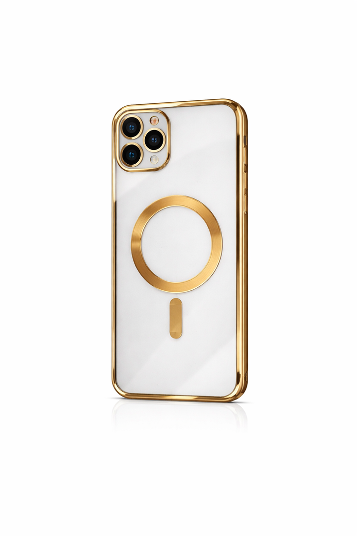 SUPFINE Magnetic for iPhone 11 Pro Max Case(Compatible with MagSafe)(Military Grade Drop Protection) Slim Translucent Matte Shockproof with Anti-Fingerprint Phone Case, Desert Gold