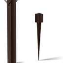 BOUGOON Bronze Metal Mailbox Post,43x 4X 4 inch In-Ground Mounting Post